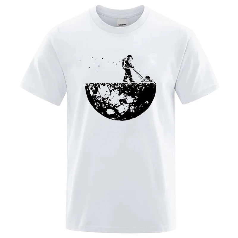 Men T-shirt High Quality Funny Cotton Blend Lunar Cleaner Printing Casual Cool Loose O-neck Male for MenT-shirt Hip Hop Tees Quick Pick Grocers